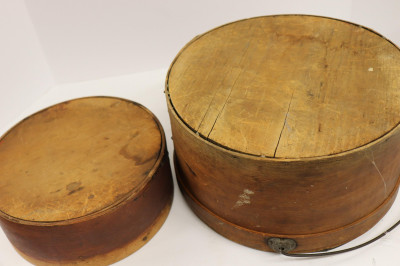 2 Shaker Style Circular Boxes / Firkins, 19th C.