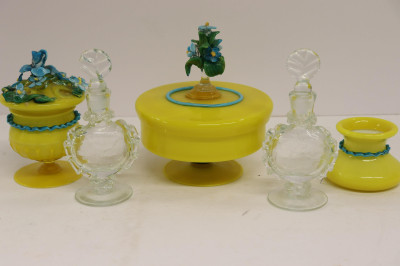 Image for Lot 5 Glass Dressing Table Articles