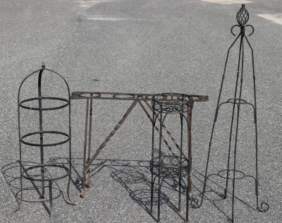 Image for Lot 4 Wrought Ion Plant Stands