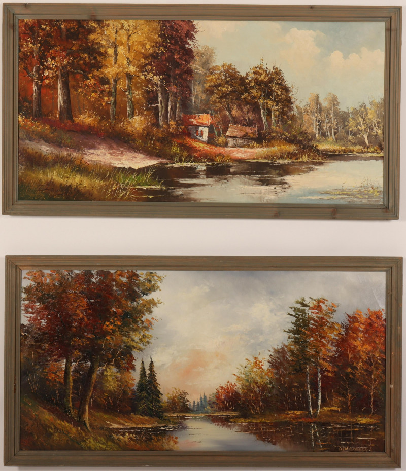 2 Autumn Landscapes, Oil on Canvas