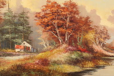 Image for Lot Fall Landscape, Oil on Canvas