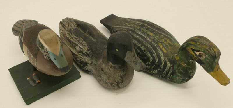 3 Carved and Painted Wood Ducks/Decoys