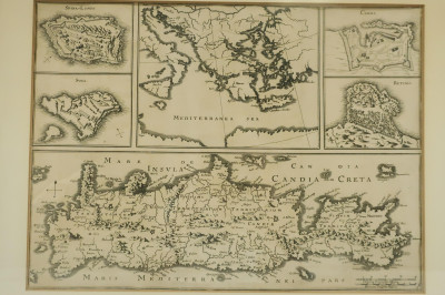 Antique Map (C18C.) Crete & Etching of M. Pepyn