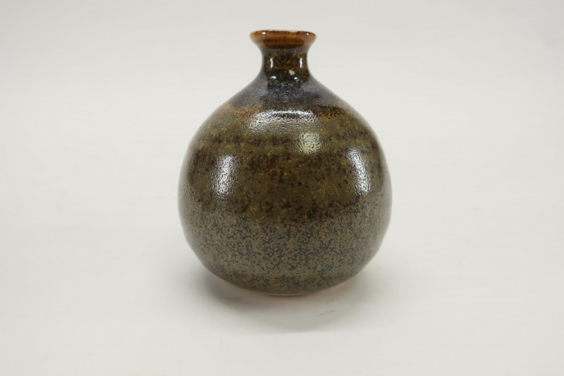 2 Korean Glazed Earthenware Vases