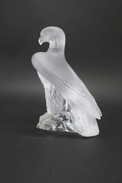 Lalique Clear & Frosted Glass Eagle