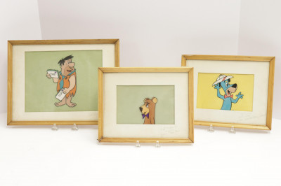 Image for Lot 3 Cels - Flintstone, Huckleberry Hound & Boo Boo