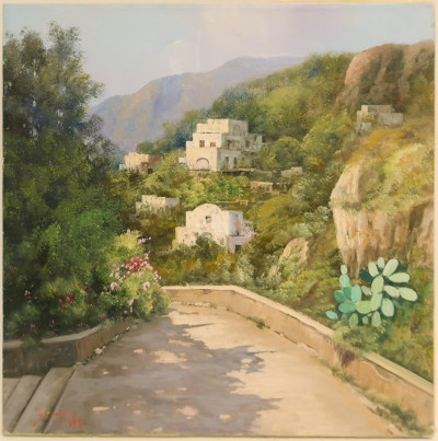 Image for Lot Giuseppe Torella - Path to Village