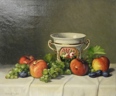 Image for Lot Romek Árpád - Still Life with Fruits & Vase