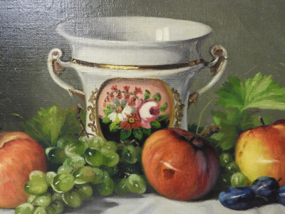 Romek Árpád - Still Life with Fruits & Vase
