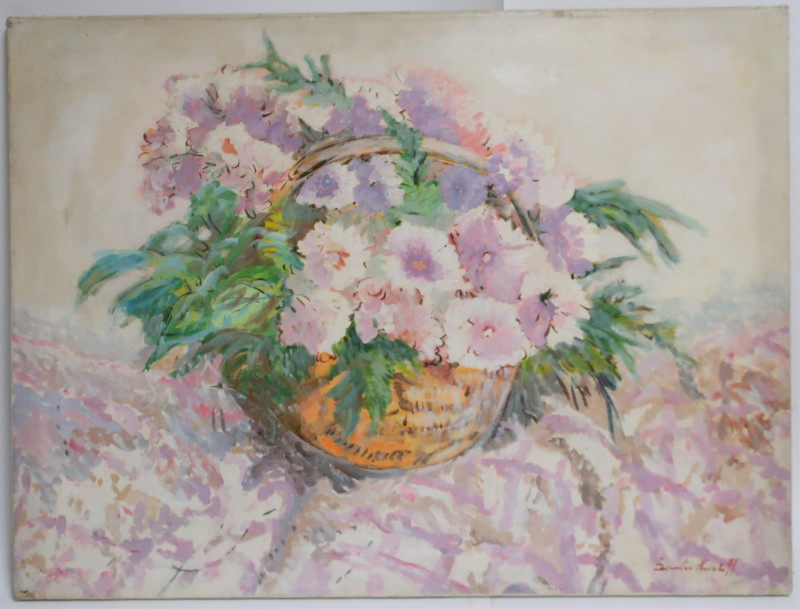 Dimitri Hristoff, "Basket of Flowers", O/C
