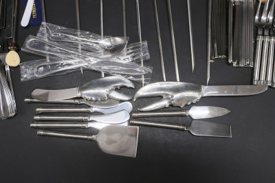 Group of specialty flatware & serving pcs