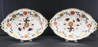 Image for Lot Pair Royal Crown Derby Imari Dishes, Tiffany