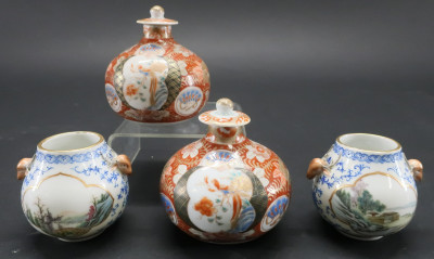 Image for Lot 2 Pair Chinese/Japanese Porcelain Small Vases
