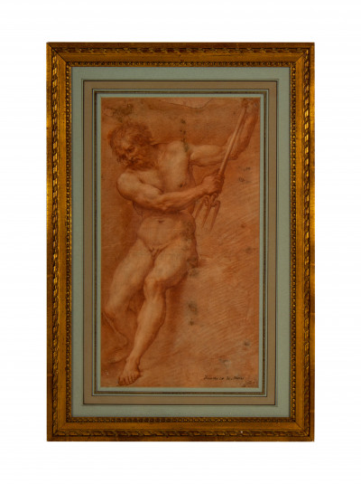 Image for Lot After Francesco de Maria (16th/17th Century) - Figure Study for a Neptune