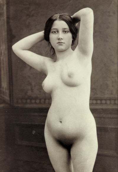 Unknown Photographer - Nude Study with Arms Raised