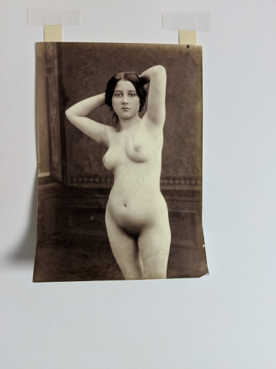 Unknown Photographer - Nude Study with Arms Raised