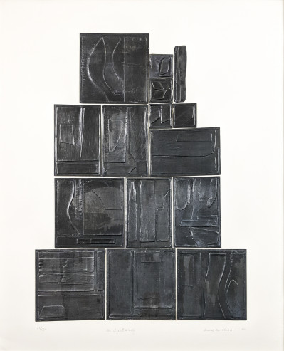 Image for Lot Louise Nevelson - The Great Wall, from Lead Intaglio Series (B. 109)