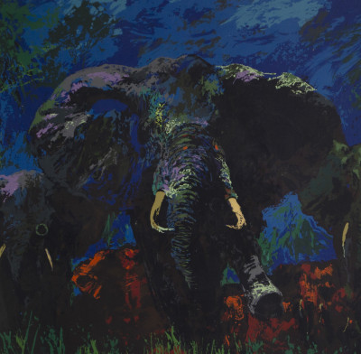 Leroy Neiman - Elephant Stampede
