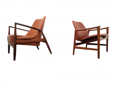 Image for Lot Ib Kofod Larsen - Set of Lounges in Leather