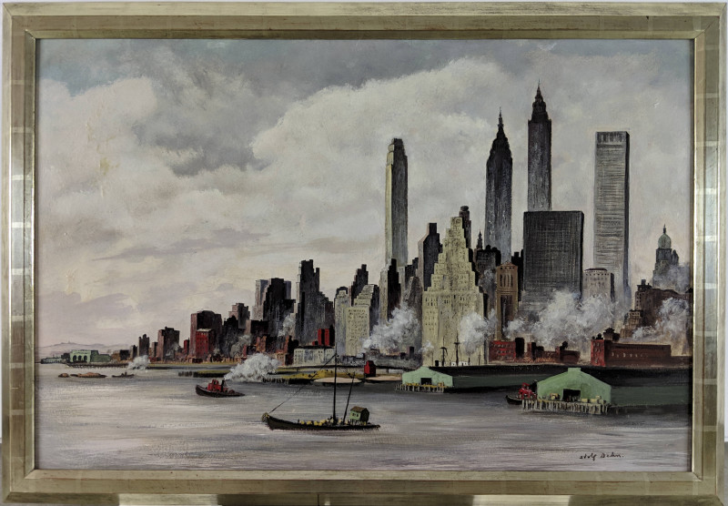 Adolf Dehn - New York From Brooklyn Heights
