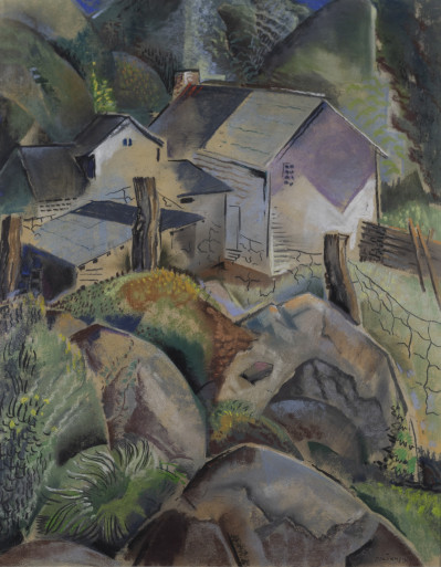 Image for Lot Will Henry Stevens - Untitled (houses and rocks)
