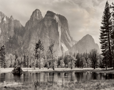 Image for Lot Ansel Adams - Cathedral Spires and Rocks, Late Afternoon, Yosemite National Park, California (1992)