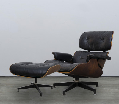 Image for Lot Charles and Ray Eames for Herman Miller - Eames Lounge Chair and Ottoman #2