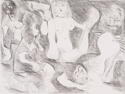 Image for Lot Pablo Picasso - Bain de Minuit, femmes surprises par un marin hilare