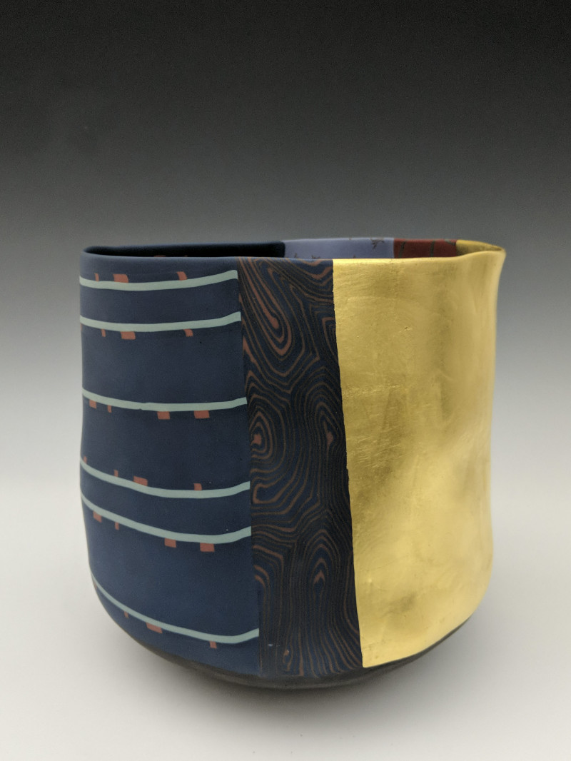 Thomas Hoadley - Colorful nerikomi vase