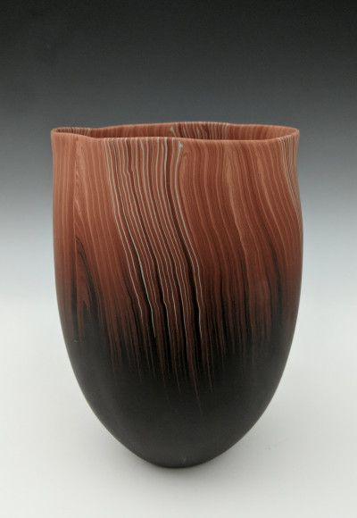 Thomas Hoadley - Orange and black vase