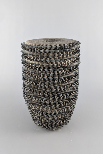 Image for Lot Rob Sieminski - Tall double walled vessel with nails