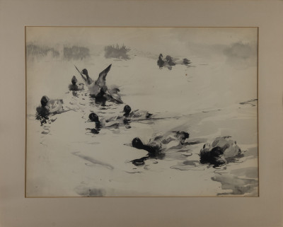 Frank Weston Benson - Ducks on pond