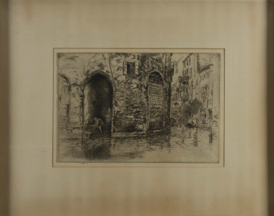 James Abbott McNeill Whistler - The Two Doorways, from first Venice Set
