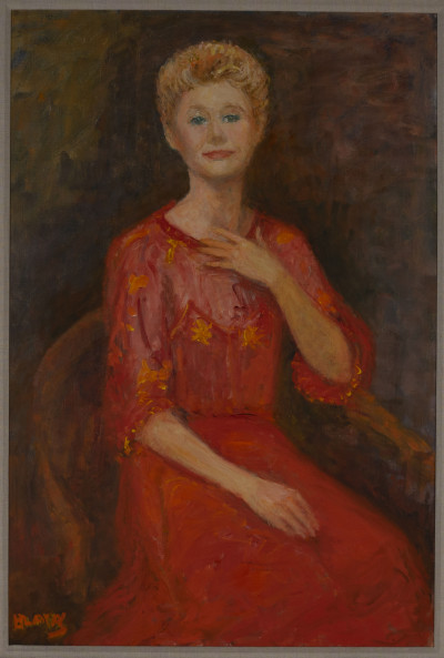 Arbit Blatas - Portrait of a woman in red