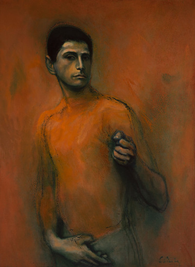 Image for Lot Symeon Shimin - Untitled (Portrait of a man)