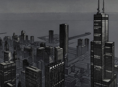 Image for Lot Richard Haas - Chicago View, Evening
