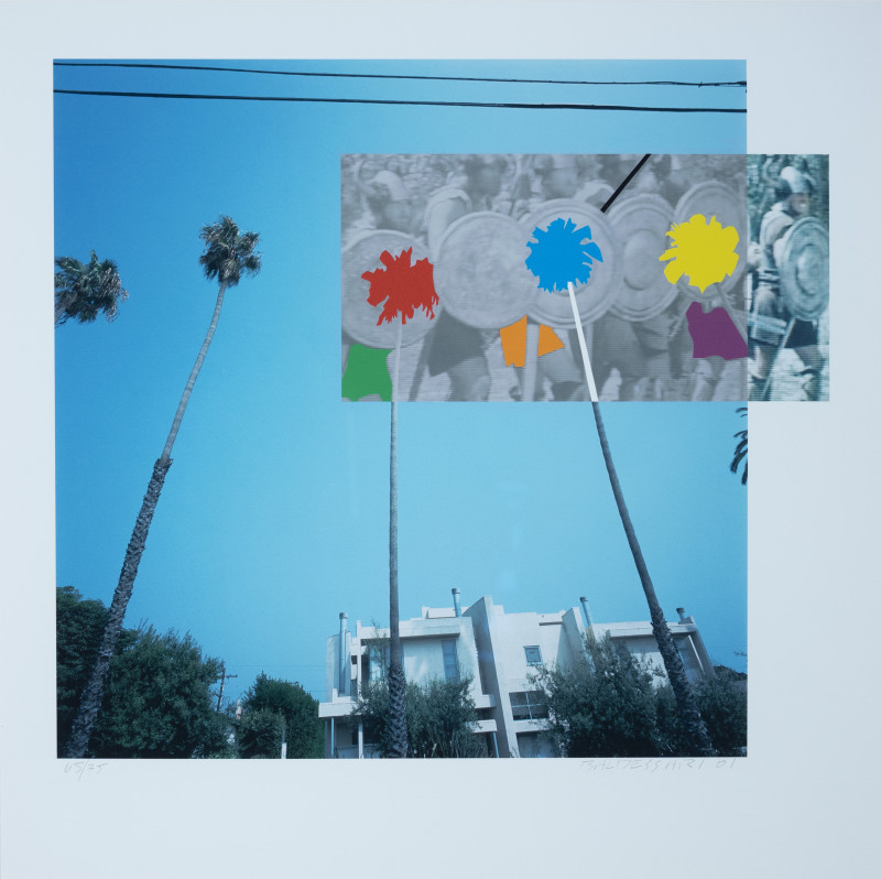 John Baldessari - Palm Trees and Building (from the Overlap Series)