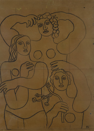 Image for Lot Fernand Léger - Study for Composition with Three Figures