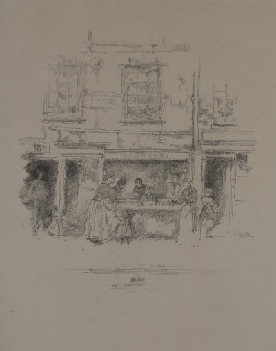 Image for Lot James Abbott McNeill Whistler - Maunders Fish Shop, Chelsea