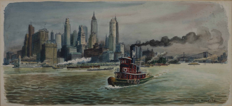 Woldemar Neufeld - Tugboat in New York Harbor