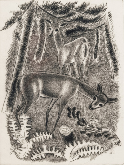 Image for Lot George Constant - Deers in the Woods