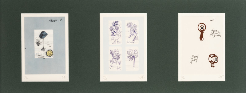 Claes Oldenberg - Notes in Hand Portfolio: 3 Plates