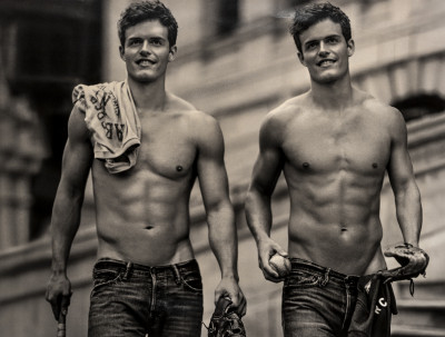 Image for Lot Bruce Weber - Carlson Twins (for Abercrombie & Fitch campaign)