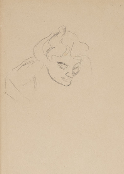 Image for Lot Henri de Toulouse-Lautrec - Femme, les yeux baisses