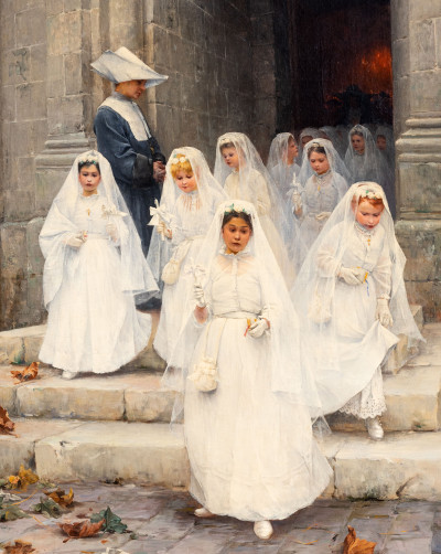 Image for Lot Laszlo Pataky - Untitled (First communion)