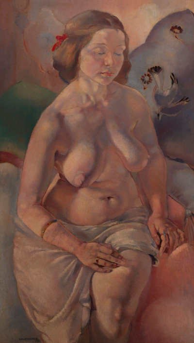 Image for Lot Clara Klinghoffer - Untitled (Portrait of a nude woman)