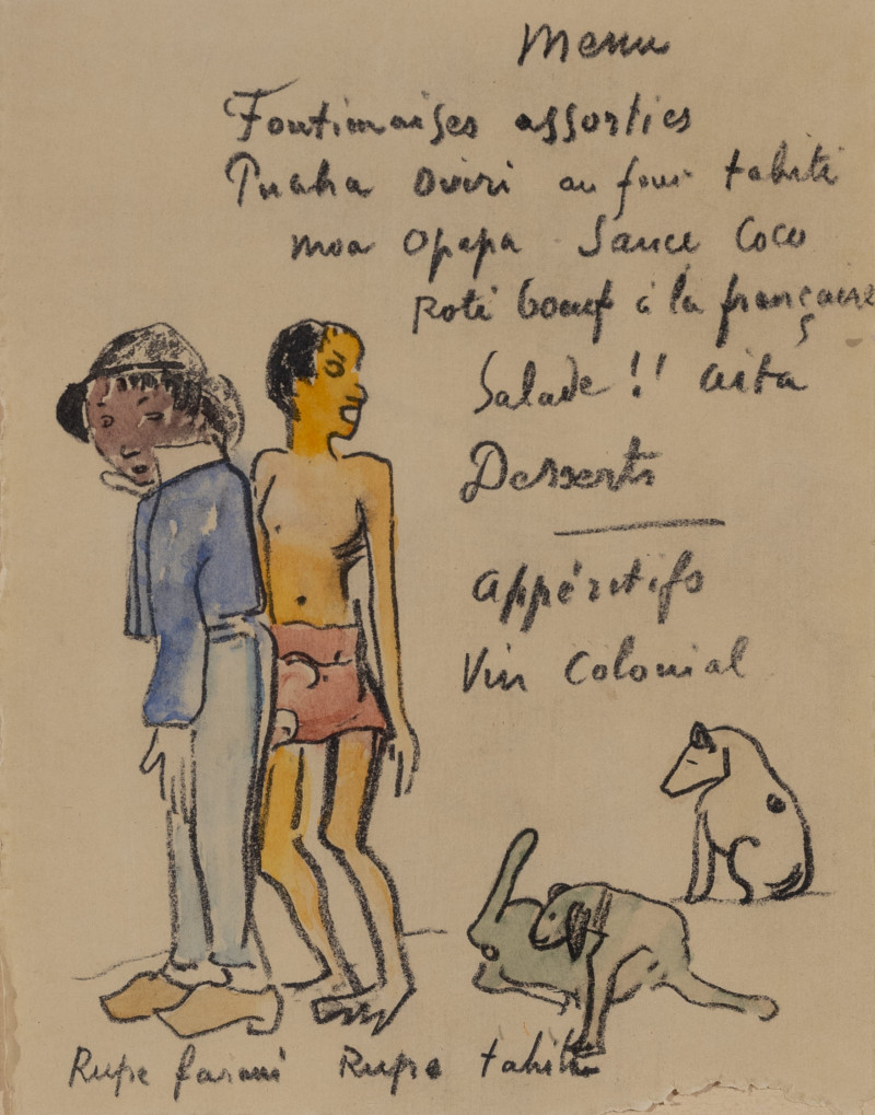 after Paul Gauguin - Set of Nine Tahitian Menus