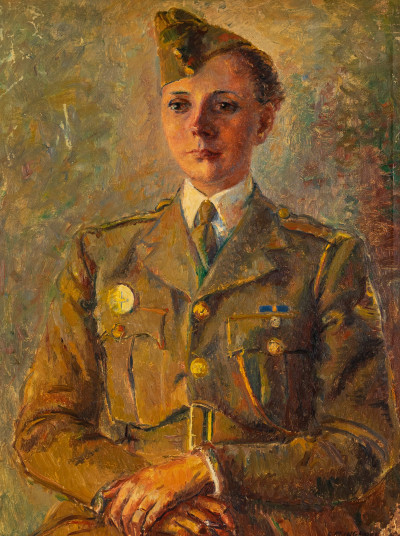 Image for Lot Clara Klinghoffer - Portrait of Annie de Hoogh, Dutch woman soldier