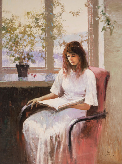 Image for Lot An He - Woman Reading