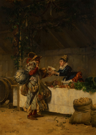 Image for Lot Louis Leloir - The vegetable seller